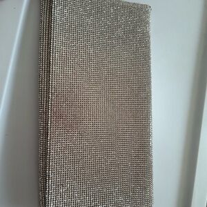 Silver Rhinestone Clutch